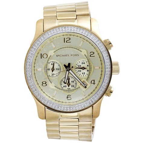 mens michael kors gold watches|michael kors diamond watch men's.